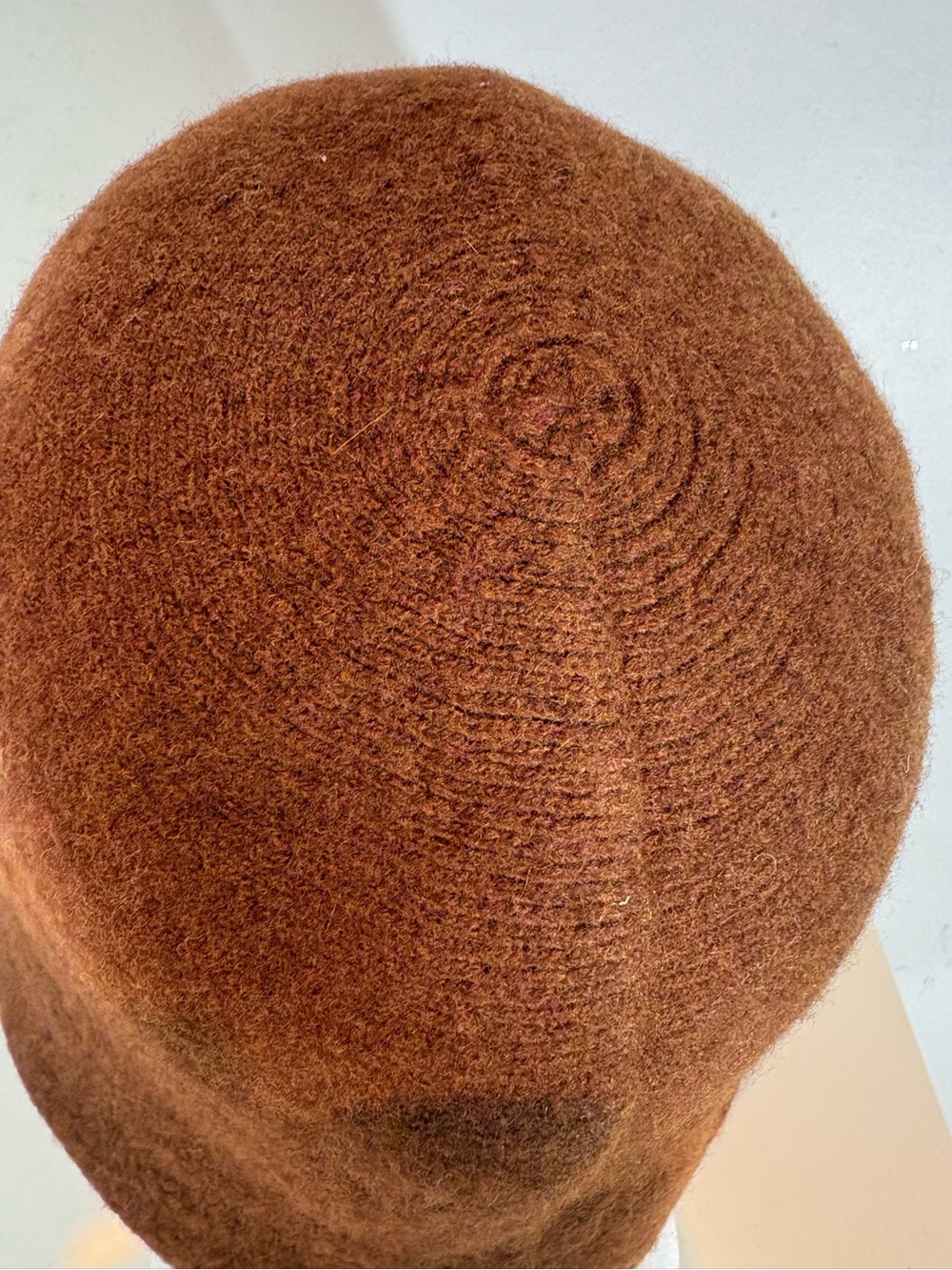 Brown Wool Blend Cloche Bucket Hat Bell Shape - Picture 7 of 12